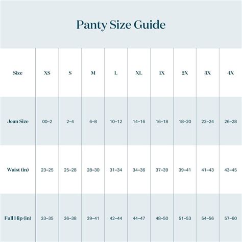 versace women's underwear size guide